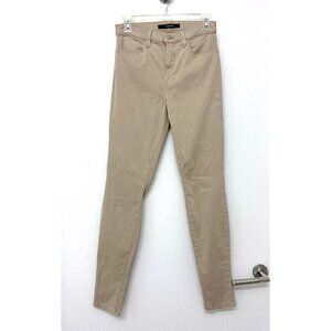 J Brand Maria Stone Luxe Sateen Twill Skinny Jeans Pants Lyocell Khaki Beige 28